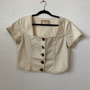 MAEVE by Anthropologie Denim Crop Top